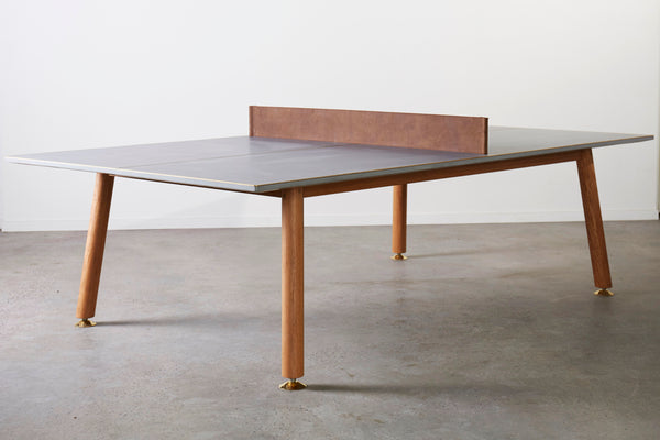 CONCRETE AND LEATHER TABLE TENNIS